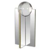 Large Glass Ball on Mirror Stand Decoration