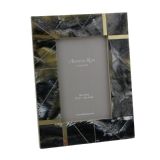 Marbled Black Horn Resin Photo Frame